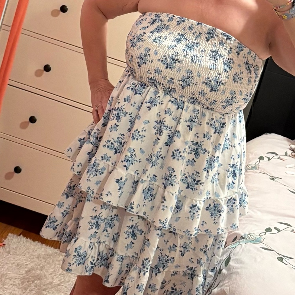 Floral Strapless Dress